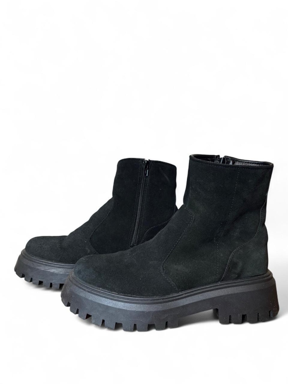 ASOS DESIGN Antigua Suede Chelsea Sock Boots in Black